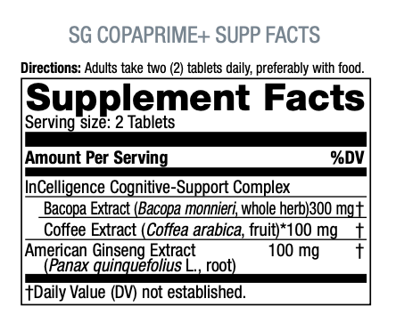 USANA Singapore Copaprime Plus Supplement Facts